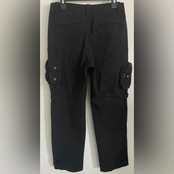 FREEKNIGHT JAPAN 30W black cargo gas mask Velcro army military zipper pants - Picture 2 of 9